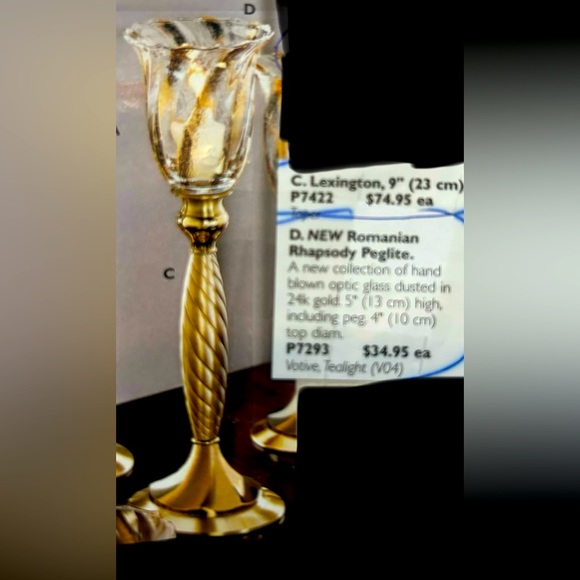 Partylite pair of Lexington candlestick holders and Romanian Rhapsody Peglites - Picture 7 of 8